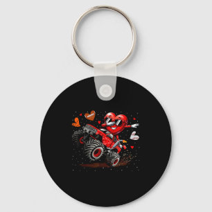 Dabbing Heart Monster Truck Baseball Football Men  Key Ring