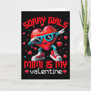 Dabbing Heart Sorry Girls Mimi Valentine Building Card