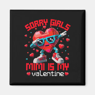 Dabbing Heart Sorry Girls Mimi Valentine Building Magnet