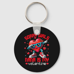 Dabbing Heart Sorry Girls Nana Valentine Building  Key Ring