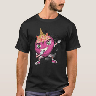 Dabbing Heart Unicorn flower crown smile love Vale T-Shirt