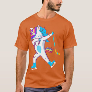 Dabbing Hockey Unicorn Puck Kids Boys Girls Cool I T-Shirt