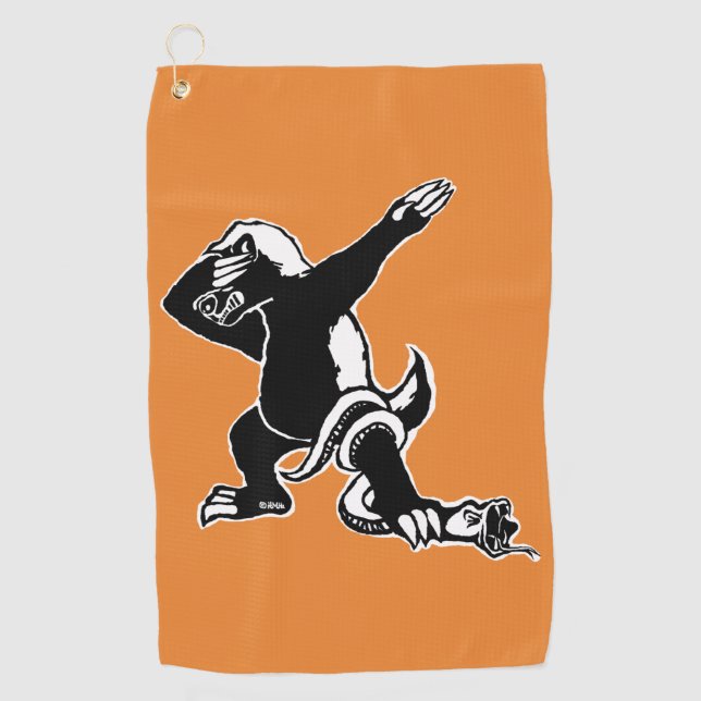 Dabbing Honey badger Golf Towel (Front)