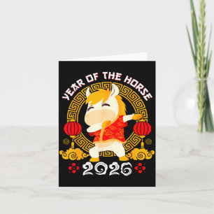 Dabbing Horse Chinese New Year Of The Horse2026 Card