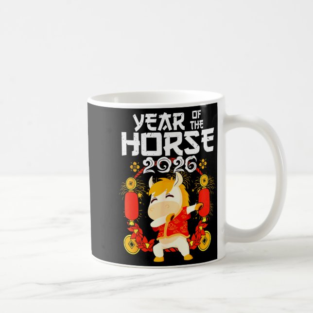 Dabbing Horse Chinese New Year Of The Horse2026  Coffee Mug (Right)
