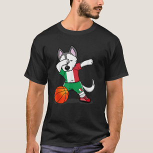 Dabbing Husky Italy Basketball Fans Jersey Italian T-Shirt
