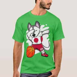 Dabbing Husky Japan Basketball Fans Jersey Japanes T-Shirt