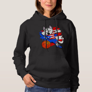 Dabbing Husky Puerto Rico Basketball Fans Jersey S Hoodie