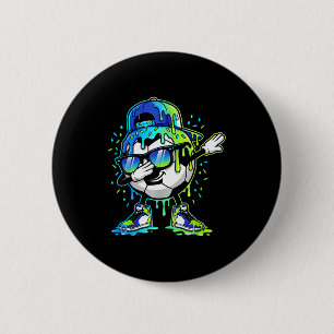 Dabbing Ice Cream Sprinkles Soccer Drip Boys Kids  6 Cm Round Badge