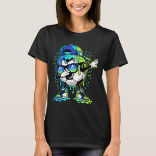 Dabbing Ice Cream Sprinkles Soccer Drip Boys Kids T-Shirt