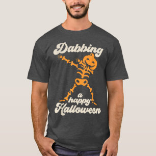 Dabbing Jack O Lantern Skeleton T-Shirt