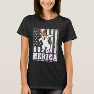 Dabbing Jack Russell Terrier Dog Dab Merica 4th th T-Shirt