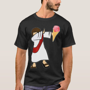 Dabbing Jesus Ice Cream Lovers Summer Beach Treat T-Shirt