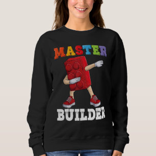 dabbing Kids Master Builder funny Building Blocks Sweatshirt
