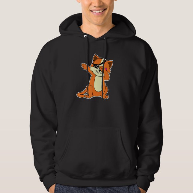 Dabbing Kitty Pirate Sailor Cat Owner Paw Parent P Hoodie (Front)
