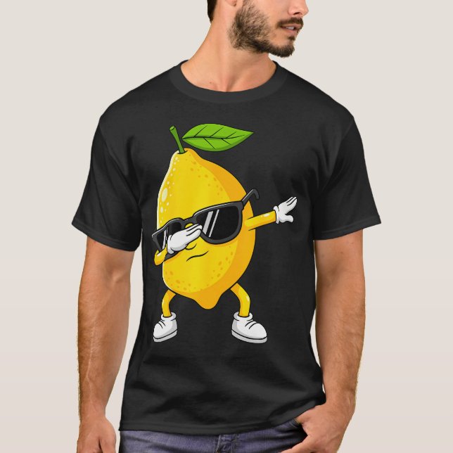 Dabbing Lemon Fruit With Sunglasses Lemon T-Shirt (Front)