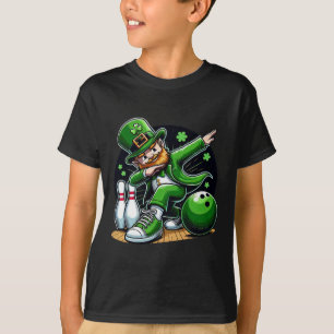 Dabbing Leprechaun Bowling Irish Bowler St Patrick T-Shirt