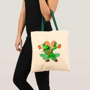 Dabbing Leprechaun for Kids Boys Mens Youth Tote Bag