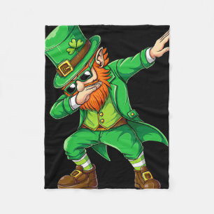 Dabbing Leprechaun Funny Gifts Men Kids Boys St Pa Fleece Blanket