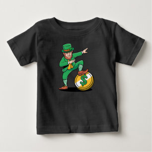 Dabbing Leprechaun Funny St Patrick's Day Baby T-Shirt