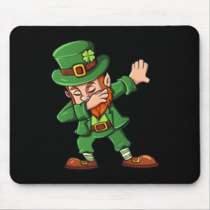 Dabbing Leprechaun St Patrick's Day Dab Boys Girls Mouse Pad