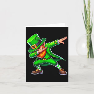 Dabbing Leprechaun St Patricks Day Funny Irish Men Card