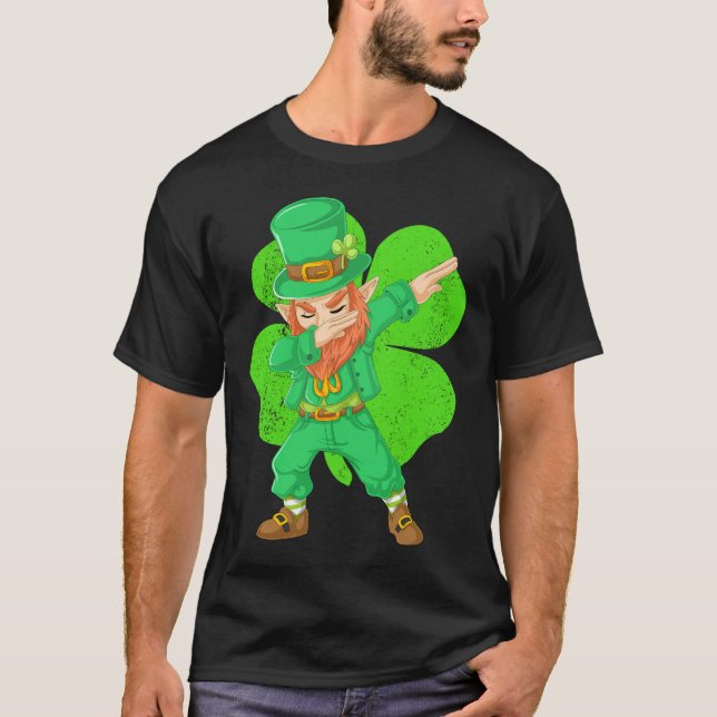 dabbing leprechaun st patricks day gift T-Shirt (Front)