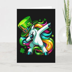 Dabbing Lepricorn Toddler Girls St Patricks Day Un Card