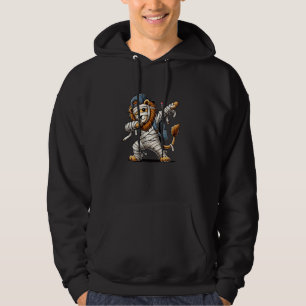 Dabbing Lion Lover Mummy Zoo Family Trip 2024 Hall Hoodie