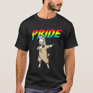 Dabbing Llama Lesbian Bisexual Gay LGBT Pride T-Shirt