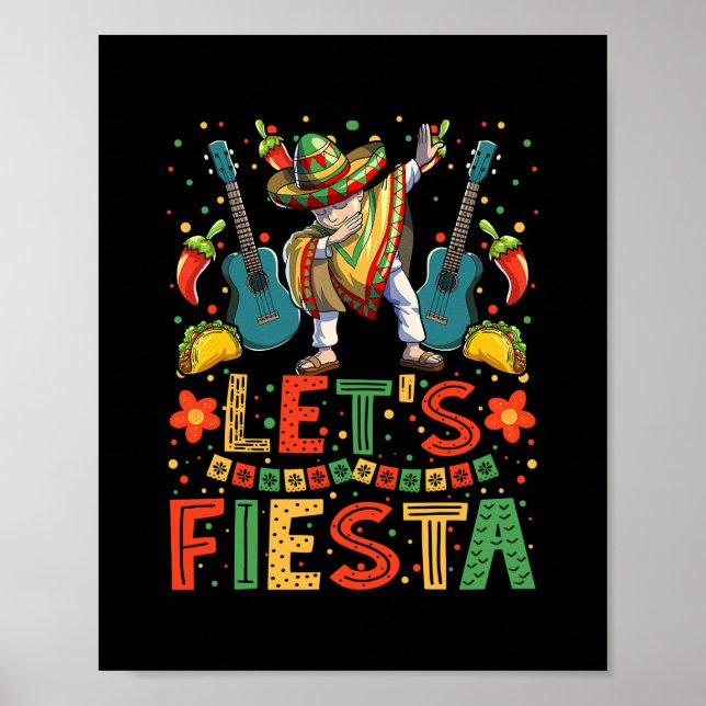 Dabbing Mexican Cinco de Mayo Women and Men Poster (Front)