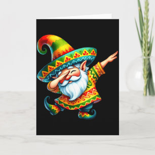 Dabbing Mexican Gnome Sombrero Cinco De Mayo Fiest Card