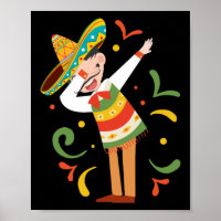 Dabbing Mexican Man  Cinco De Mayo