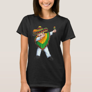 Dabbing Mexican Man Poncho Sombrero Cinco De Mayo T-Shirt