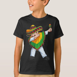 Dabbing Mexican Man Poncho Sombrero Cinco De Mayo T-Shirt
