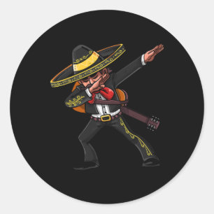 Dabbing Mexican Mariachi Cinco De Mayo Costume Tee Classic Round Sticker