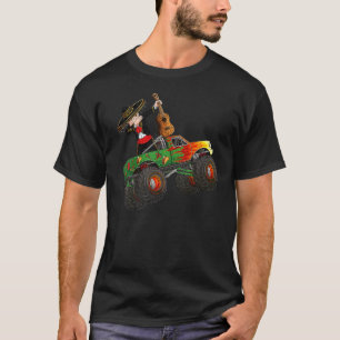 Dabbing Mexican Mariachi Costume Monster Truck Cin T-Shirt