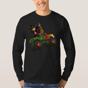 Dabbing Mexican Mariachi Costume Monster Truck Cin T-Shirt