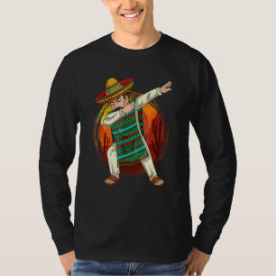 Dabbing Mexican Party Poncho Cinco De Mayo Sombrer T-Shirt