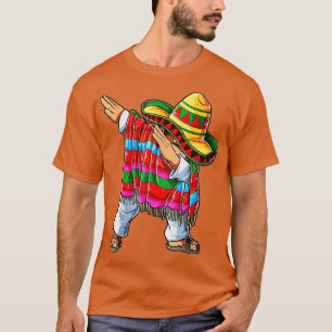 Dabbing Mexican Poncho Cinco de Mayo Boys Men Dab  T-Shirt