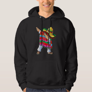 Dabbing Mexican Poncho Cinco De Mayo Boys Men Somb Hoodie
