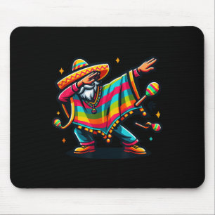 Dabbing Mexican Poncho Cinco De Mayo Boys Men Somb Mouse Pad