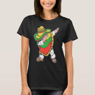 Dabbing Mexican Poncho Cinco De Mayo Boys Men Somb T-Shirt