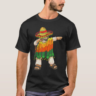 Dabbing Mexican Poncho Cinco De Mayo Boys Men Somb T-Shirt