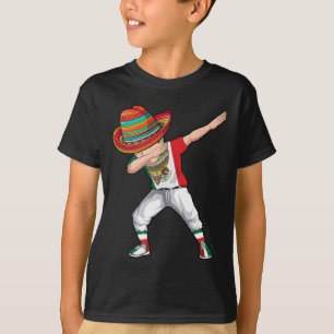 Dabbing Mexican Poncho Cinco De Mayo Boys Men Somb T-Shirt