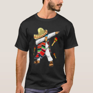 Dabbing Mexican Poncho Cinco De Mayo Boys Men T-Shirt