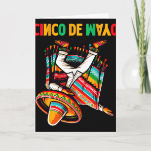 Dabbing Mexican Poncho Cinco De Mayo Fiesta 5  Card