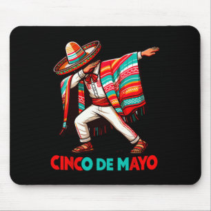 Dabbing Mexican Poncho Cinco De Mayo Fiesta  Mouse Pad
