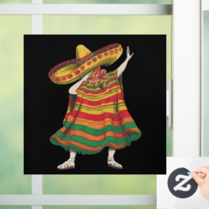 Dabbing Mexican Poncho Cinco De Mayo Fiesta Party