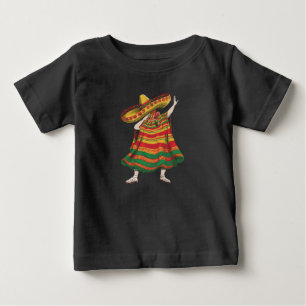 Dabbing Mexican Poncho Cinco De Mayo Fiesta Party Baby T-Shirt